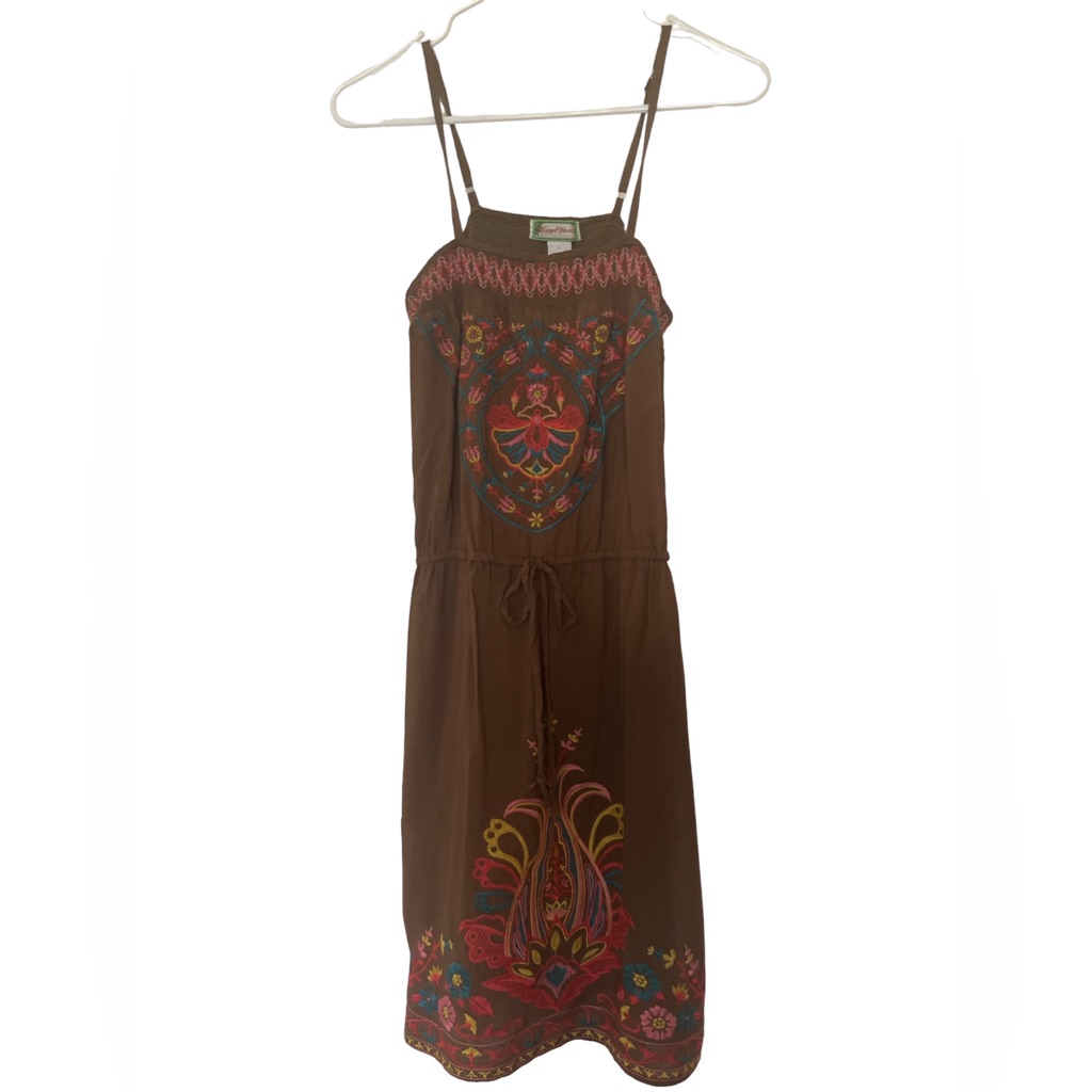 Flying Tomato Embroidered Midi Dress
